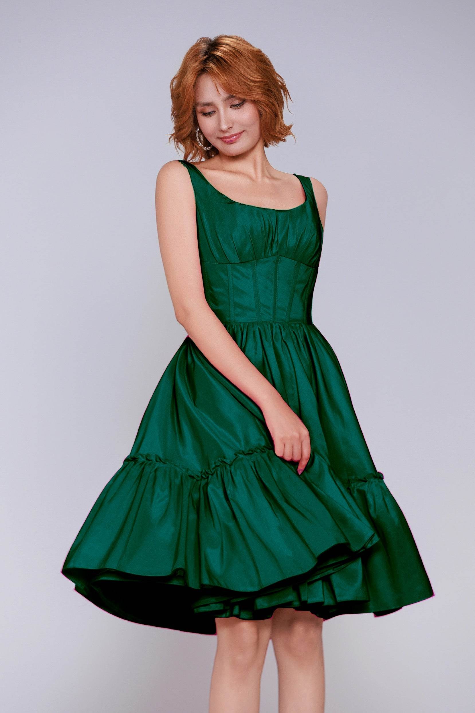 A-Line Mini Taffeta Homecoming Dress CS0952 - COCOMELODY