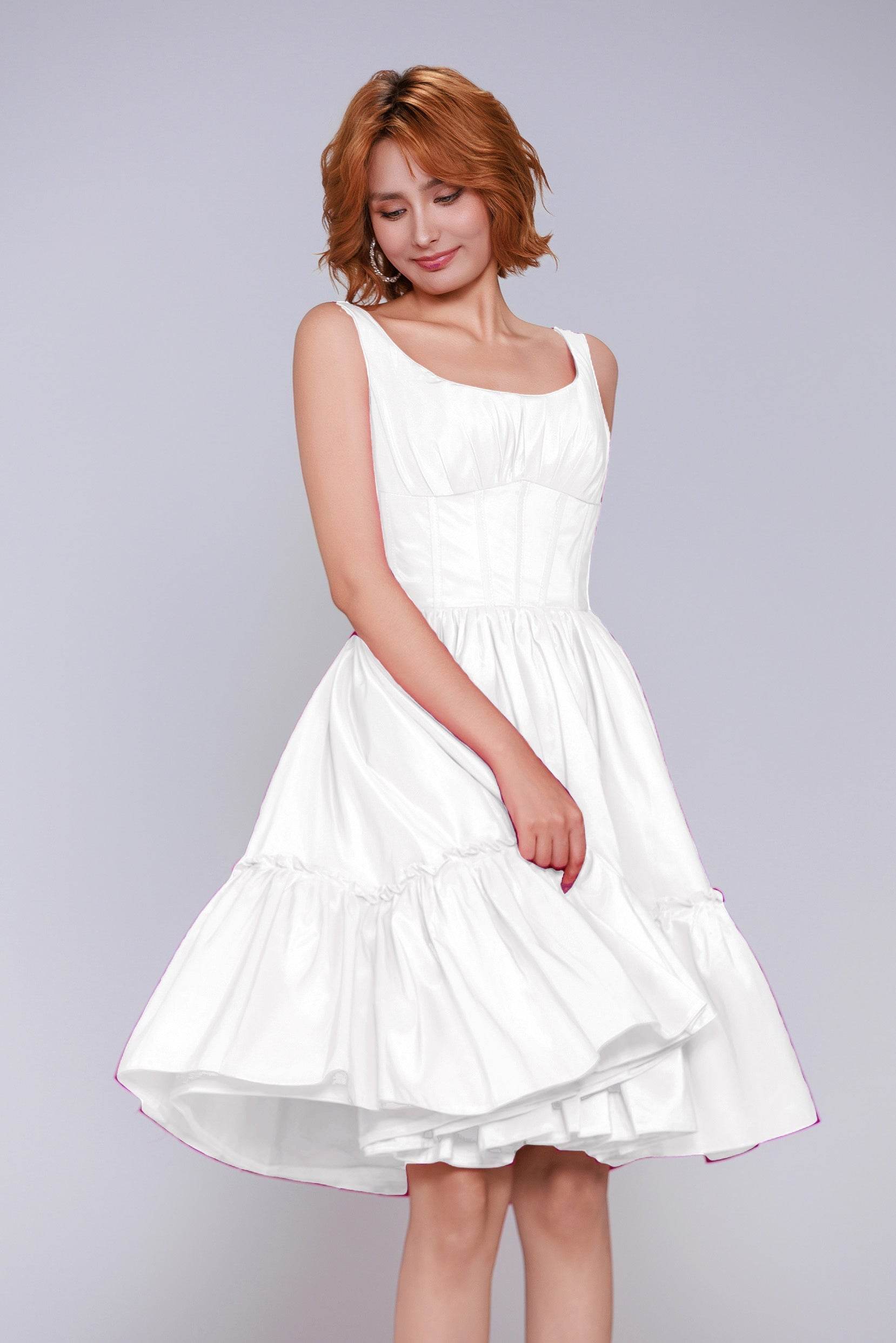 A-Line Mini Taffeta Homecoming Dress CS0952 - COCOMELODY