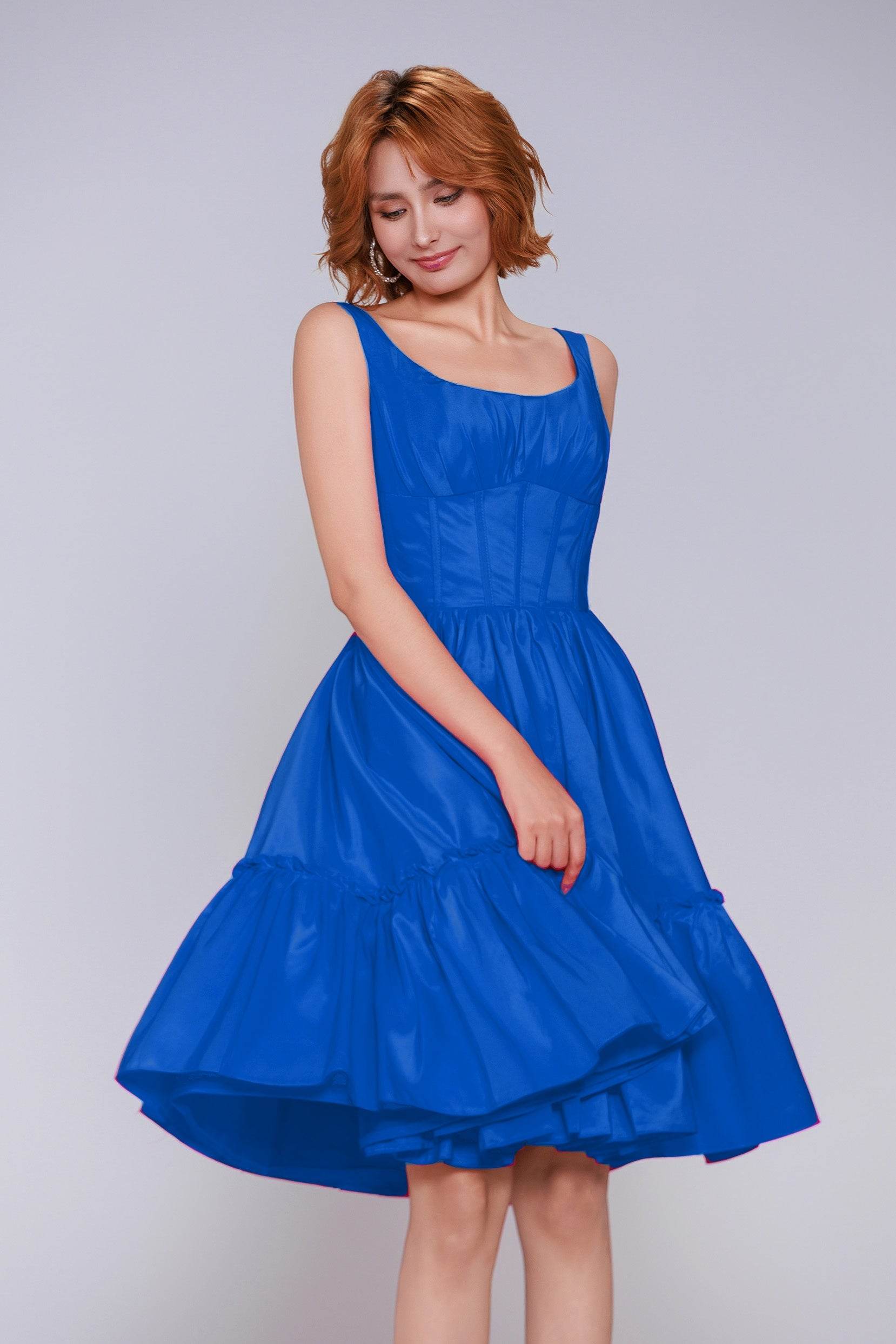 A-Line Mini Taffeta Homecoming Dress CS0952 - COCOMELODY
