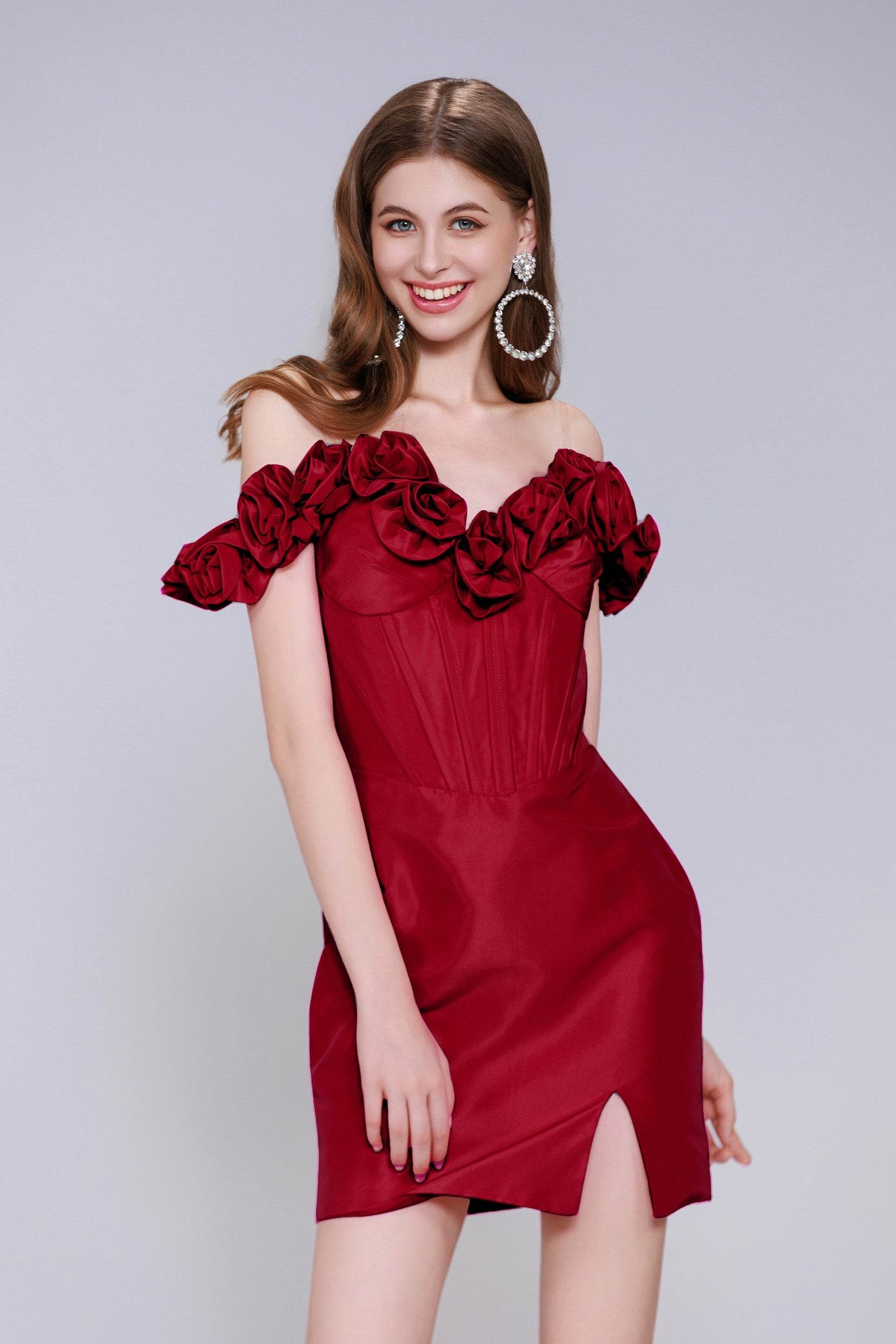 Sheath-Column Mini Taffeta Homecoming Dress CS0953 - COCOMELODY