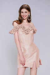 Sheath-Column Mini Taffeta Homecoming Dress CS0953 - COCOMELODY