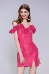 Sheath-Column Mini Taffeta Homecoming Dress CS0953 - COCOMELODY