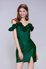 Sheath-Column Mini Taffeta Homecoming Dress CS0953 - COCOMELODY