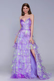 A-Line Maxi Organza Prom Dress CS0956 - COCOMELODY