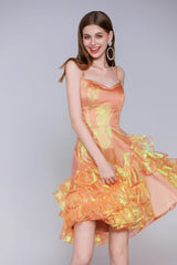 A-Line Mini Organza Homecoming Dress CS0958 - COCOMELODY