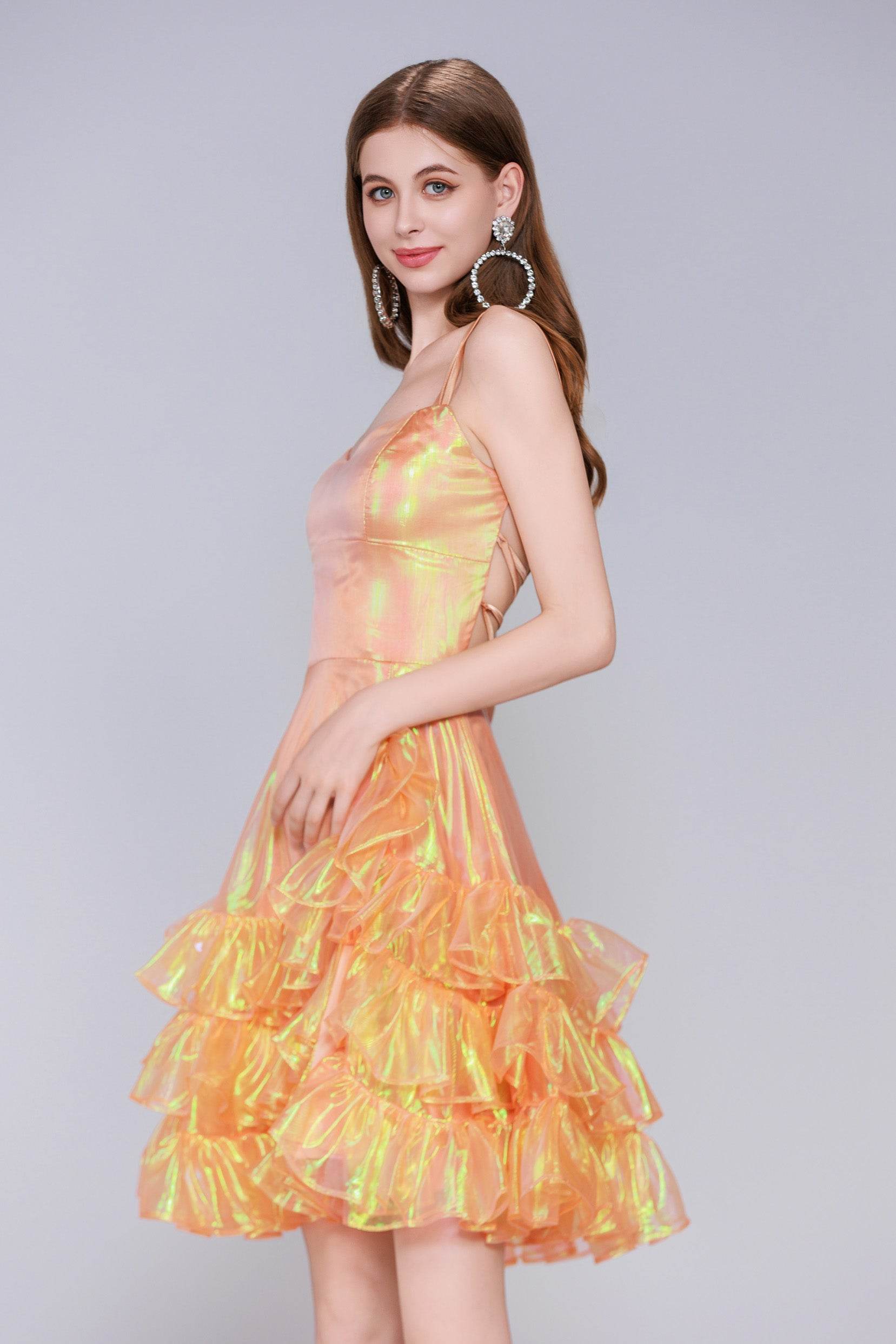 A-Line Mini Organza Homecoming Dress CS0958 - COCOMELODY