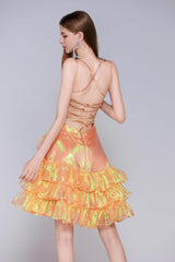 A-Line Mini Organza Homecoming Dress CS0958 - COCOMELODY