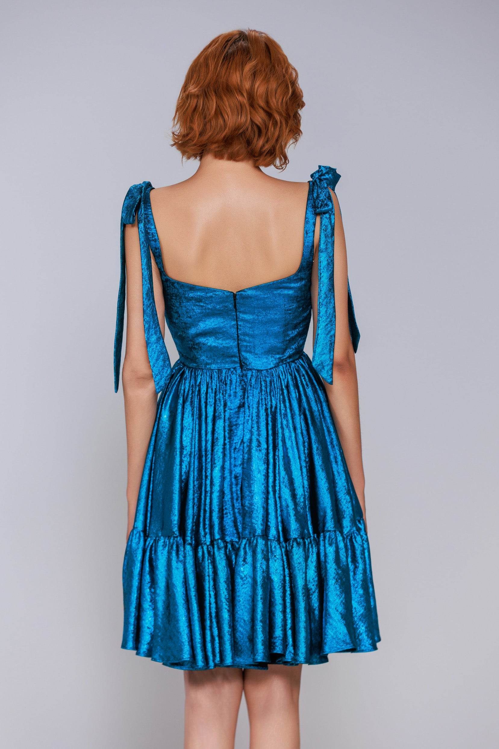 A-Line Mini Metallic Homecoming Dress CS0961 - COCOMELODY