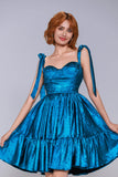 A-Line Mini Metallic Homecoming Dress CS0961 - COCOMELODY