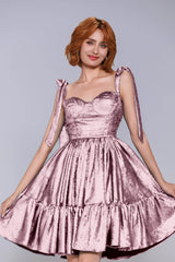 A-Line Mini Metallic Homecoming Dress CS0961 - COCOMELODY