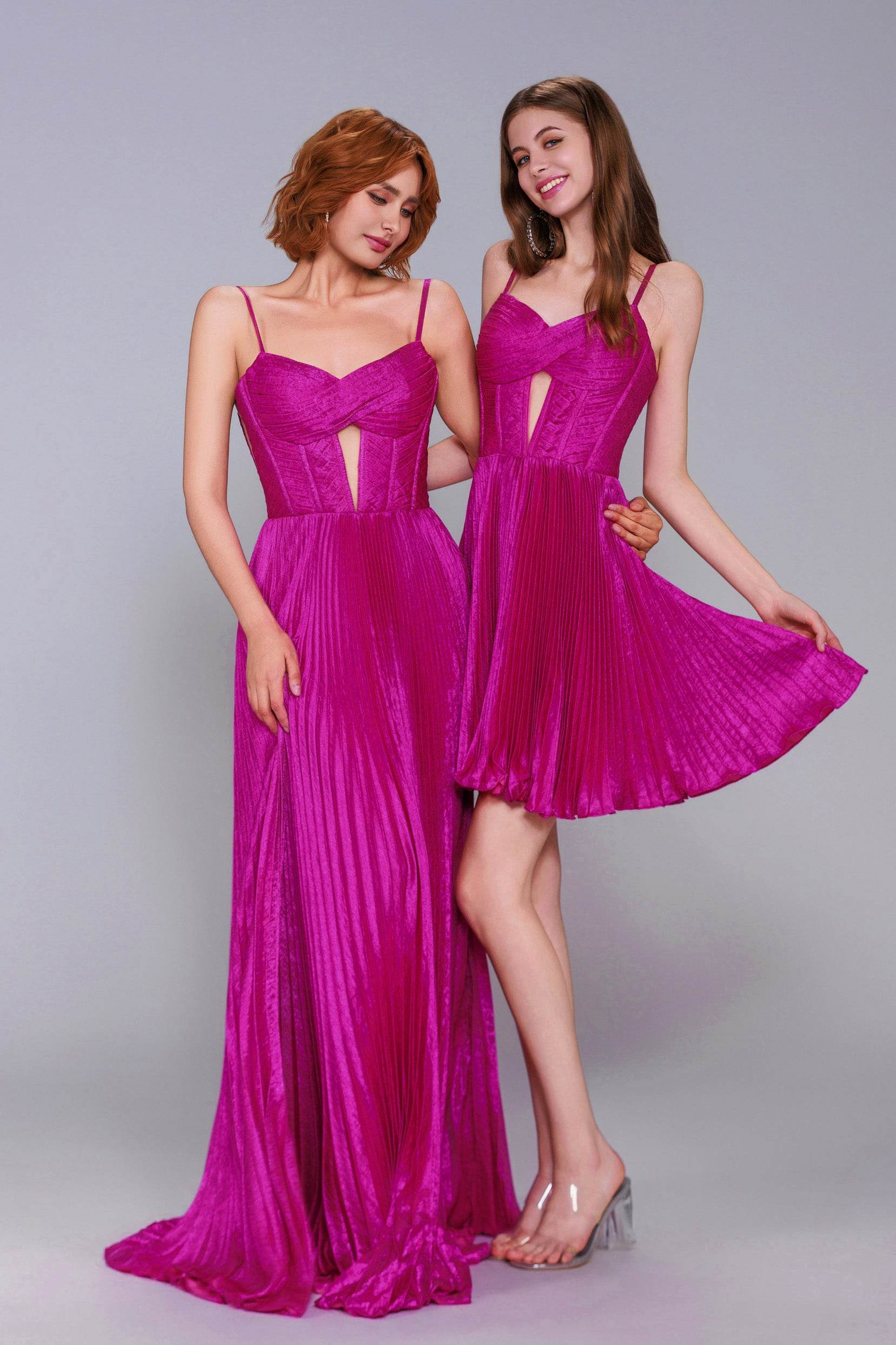 A-Line Mini Metallic Homecoming Dress CS0962 - COCOMELODY