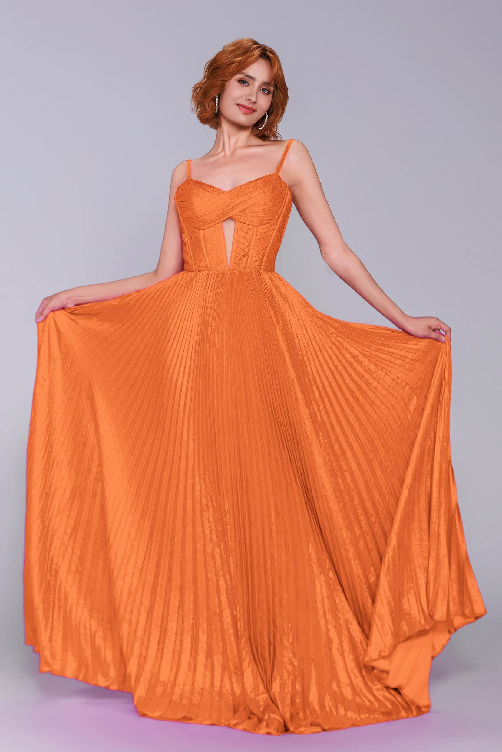 A-Line Maxi Metallic Prom Dress CS0963 - COCOMELODY