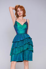 Ball Gown Mini Metallic Homecoming Dress CS0964 - COCOMELODY