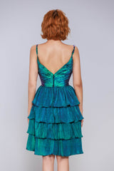 Ball Gown Mini Metallic Homecoming Dress CS0964 - COCOMELODY