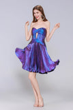 A-Line Mini Metallic Homecoming Dress CS0965 - COCOMELODY