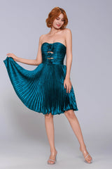 A-Line Mini Metallic Homecoming Dress CS0967 - COCOMELODY