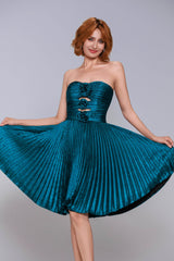 A-Line Mini Metallic Homecoming Dress CS0967 - COCOMELODY