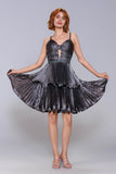 A-Line Mini Metallic Homecoming Dress CS0968 - COCOMELODY