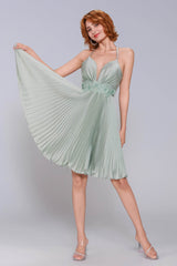 A-Line Mini Acetate Satin Homecoming Dress CS0972 - COCOMELODY
