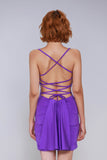 Sheath-Column Mini Stretch Crepe Homecoming Dress CS0977 - COCOMELODY