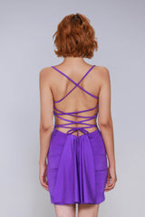 Sheath-Column Mini Stretch Crepe Homecoming Dress CS0977 - COCOMELODY