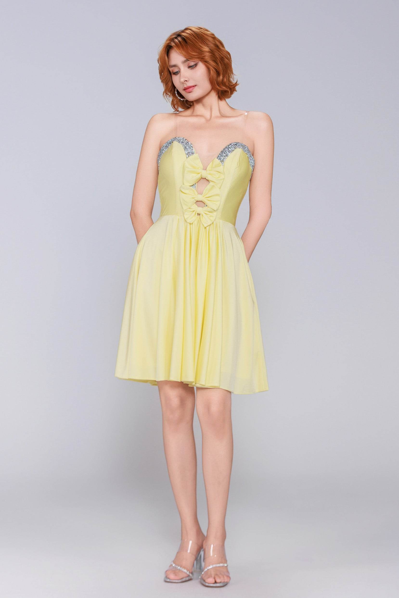 A-Line Mini Stretch Crepe Homecoming Dress CS0980 - COCOMELODY