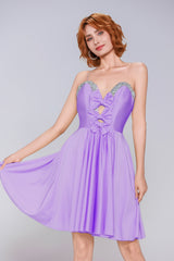 A-Line Mini Stretch Crepe Homecoming Dress CS0980