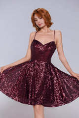 A-Line Mini Sequined Homecoming Dress CS0983 - COCOMELODY
