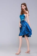 A-Line Mini Metallic Homecoming Dress CS0990 - COCOMELODY