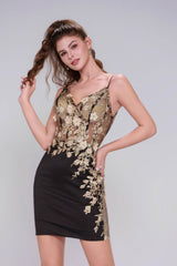 Sheath-Column Mini Stretch Crepe Homecoming Dress CS0993 - COCOMELODY
