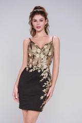 Sheath-Column Mini Stretch Crepe Homecoming Dress CS0993 - COCOMELODY