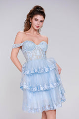 Ball Gown Mini Tulle Homecoming Dress CS0994 - COCOMELODY