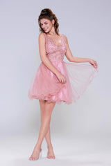 A-Line Mini Tulle Homecoming Dress CS0995 - COCOMELODY