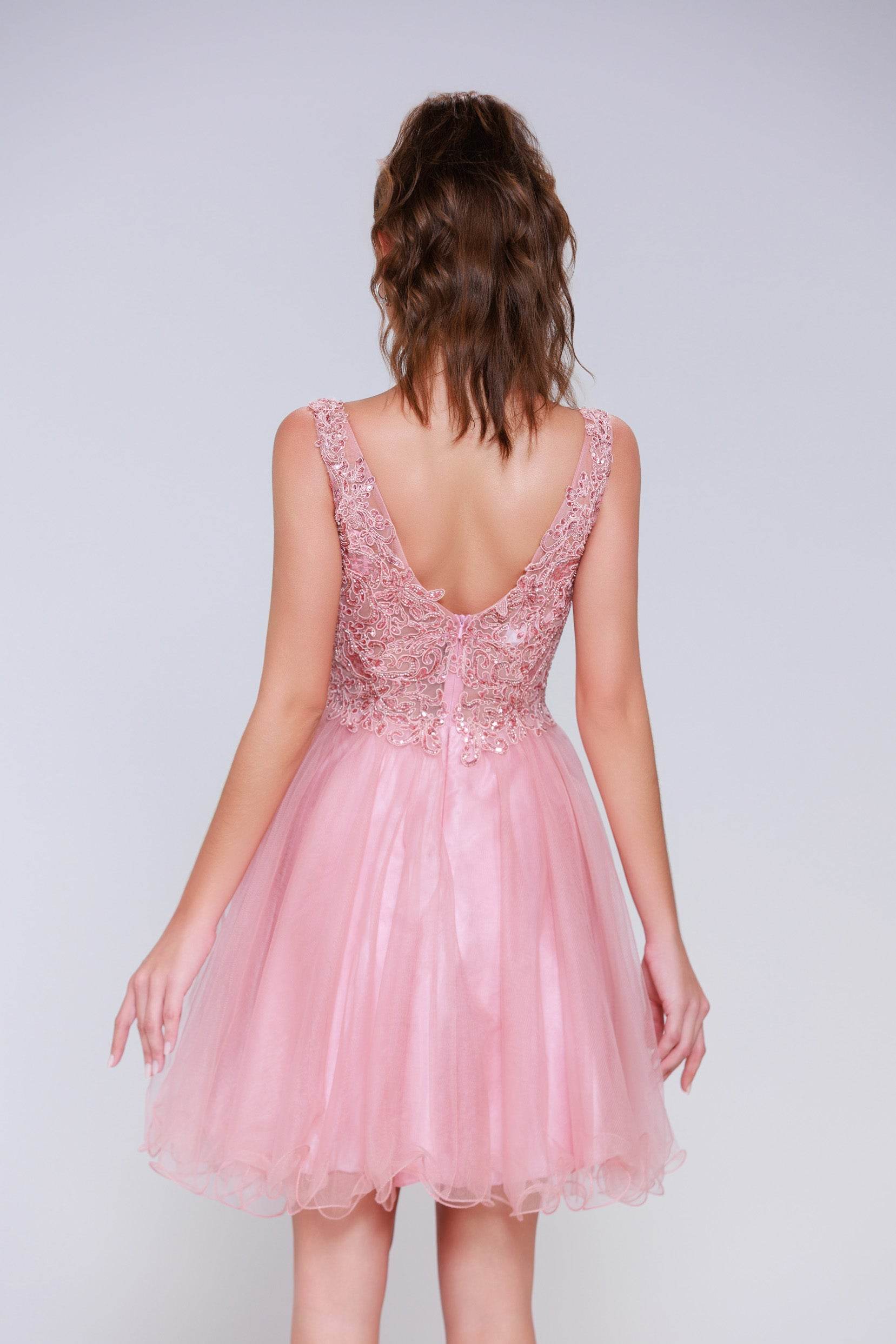 A-Line Mini Tulle Homecoming Dress CS0995 - COCOMELODY