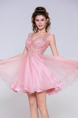 A-Line Mini Tulle Homecoming Dress CS0995 - COCOMELODY