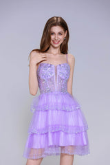 Ball Gown Mini Tulle Homecoming Dress CS0999 - COCOMELODY