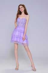 Ball Gown Mini Tulle Homecoming Dress CS0999 - COCOMELODY