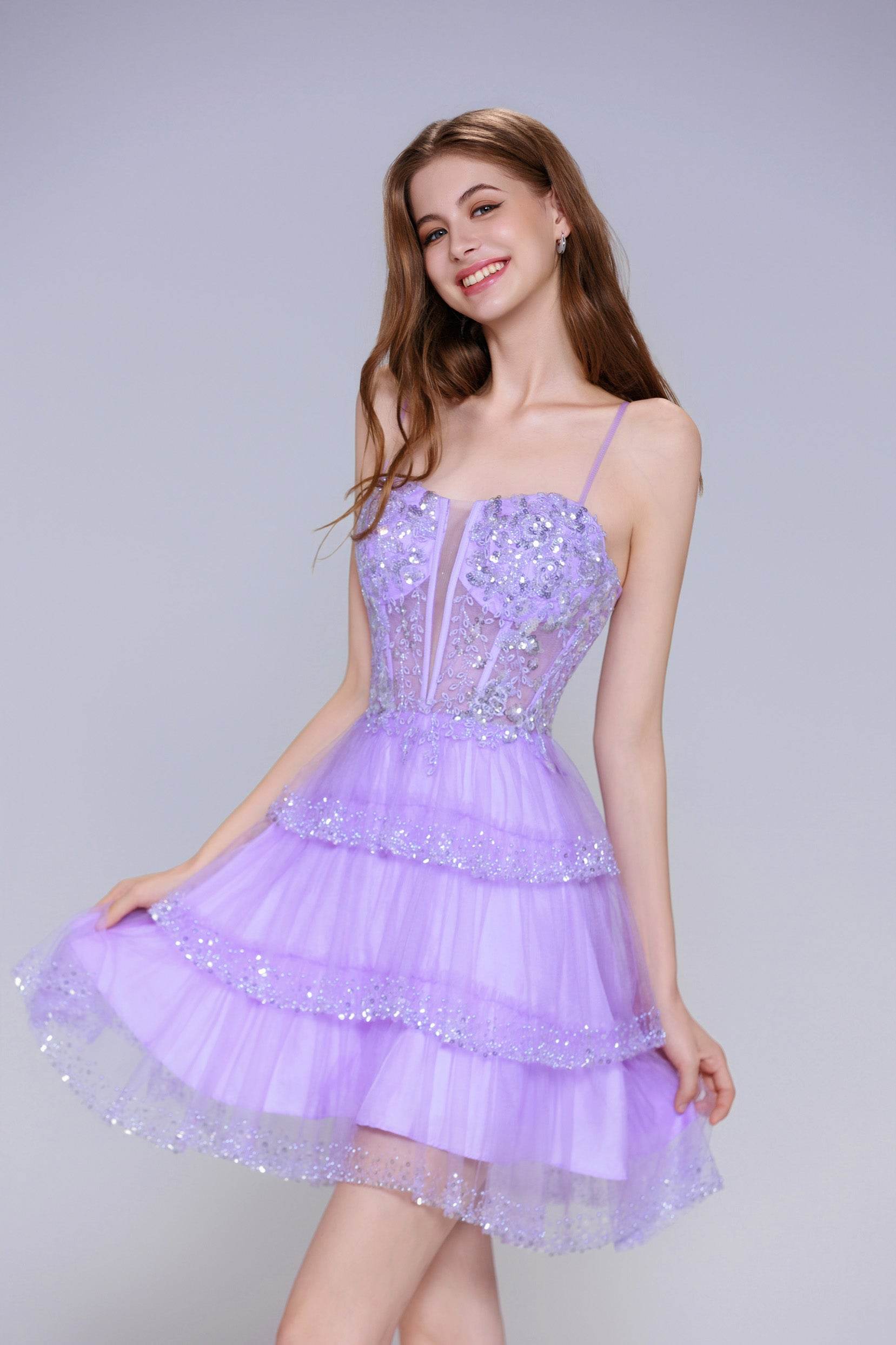 Ball Gown Mini Tulle Homecoming Dress CS0999 - COCOMELODY