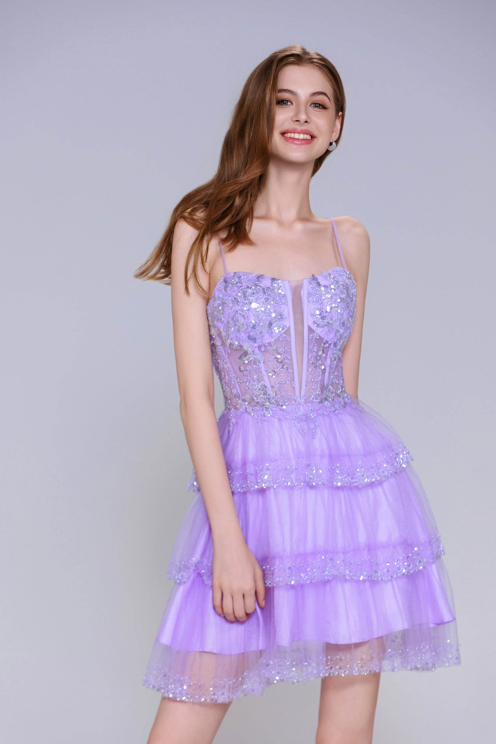 Ball Gown Mini Tulle Homecoming Dress CS0999 - COCOMELODY