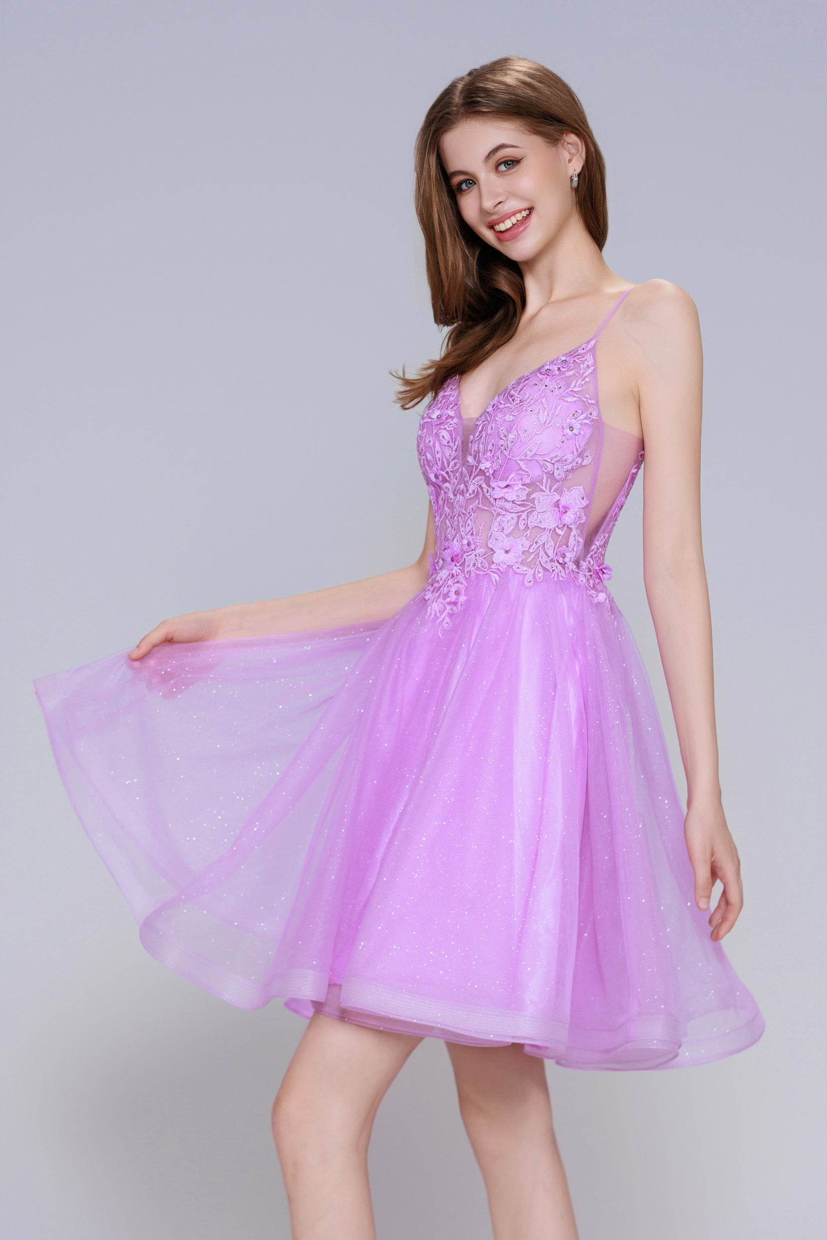 A-Line Mini Tulle Homecoming Dress CS1000 - COCOMELODY