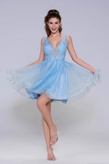 A-Line Mini Tulle Homecoming Dress CS1001 - COCOMELODY
