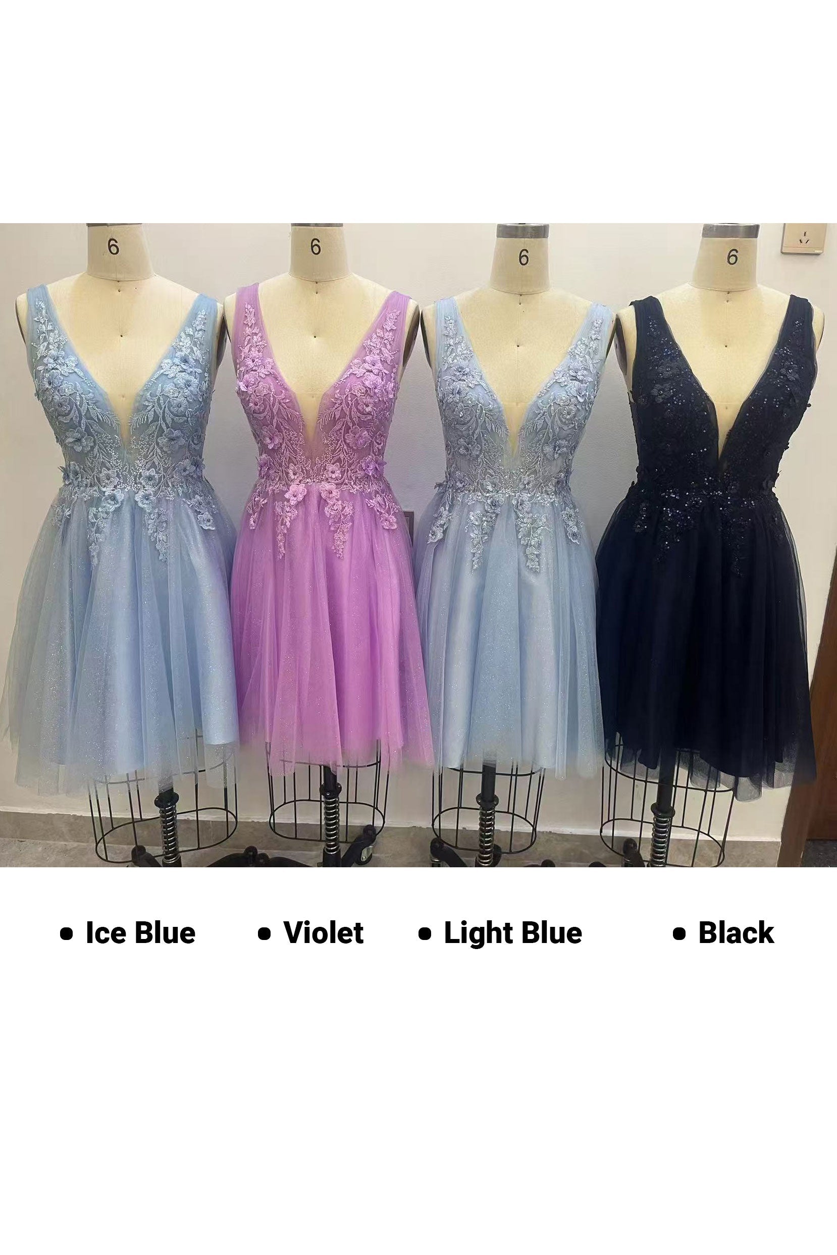 A-Line Mini Tulle Homecoming Dress CS1001