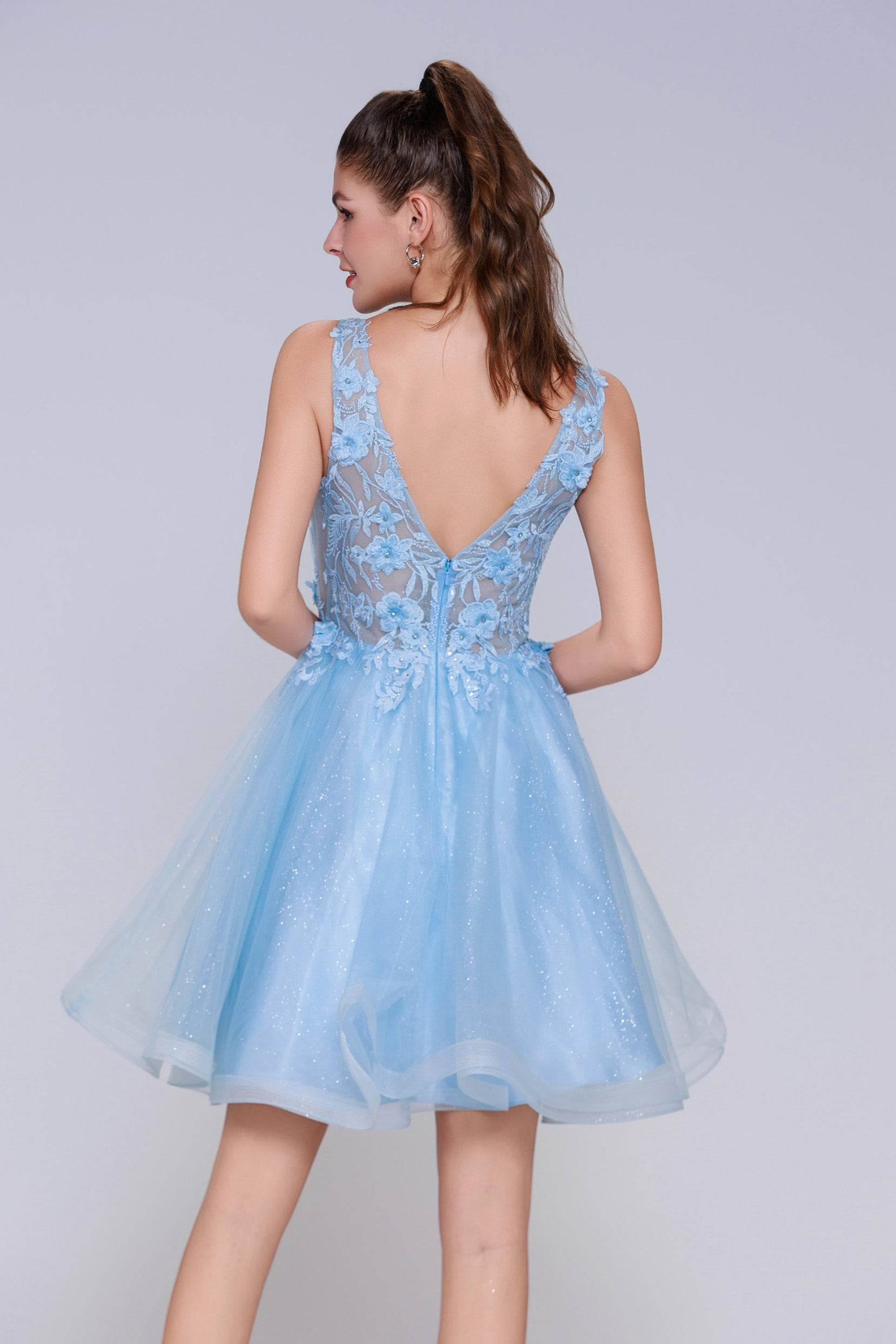 A-Line Mini Tulle Homecoming Dress CS1001 - COCOMELODY