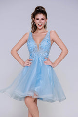 A-Line Mini Tulle Homecoming Dress CS1001 - COCOMELODY