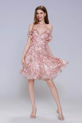 A-Line Mini Tulle Homecoming Dress CS1002 - COCOMELODY