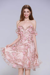 A-Line Mini Tulle Homecoming Dress CS1002 - COCOMELODY