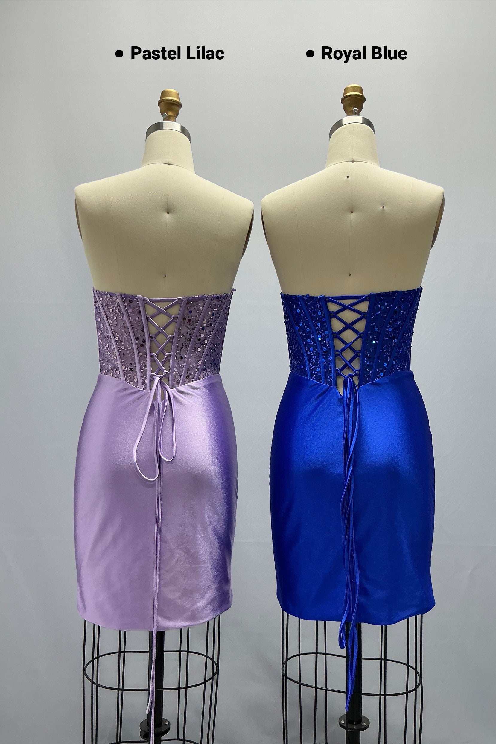 Sheath-Column Mini Stretch Satin Homecoming Dress CS1005