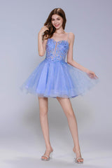 A-Line Mini Tulle Homecoming Dress CS1008 - COCOMELODY