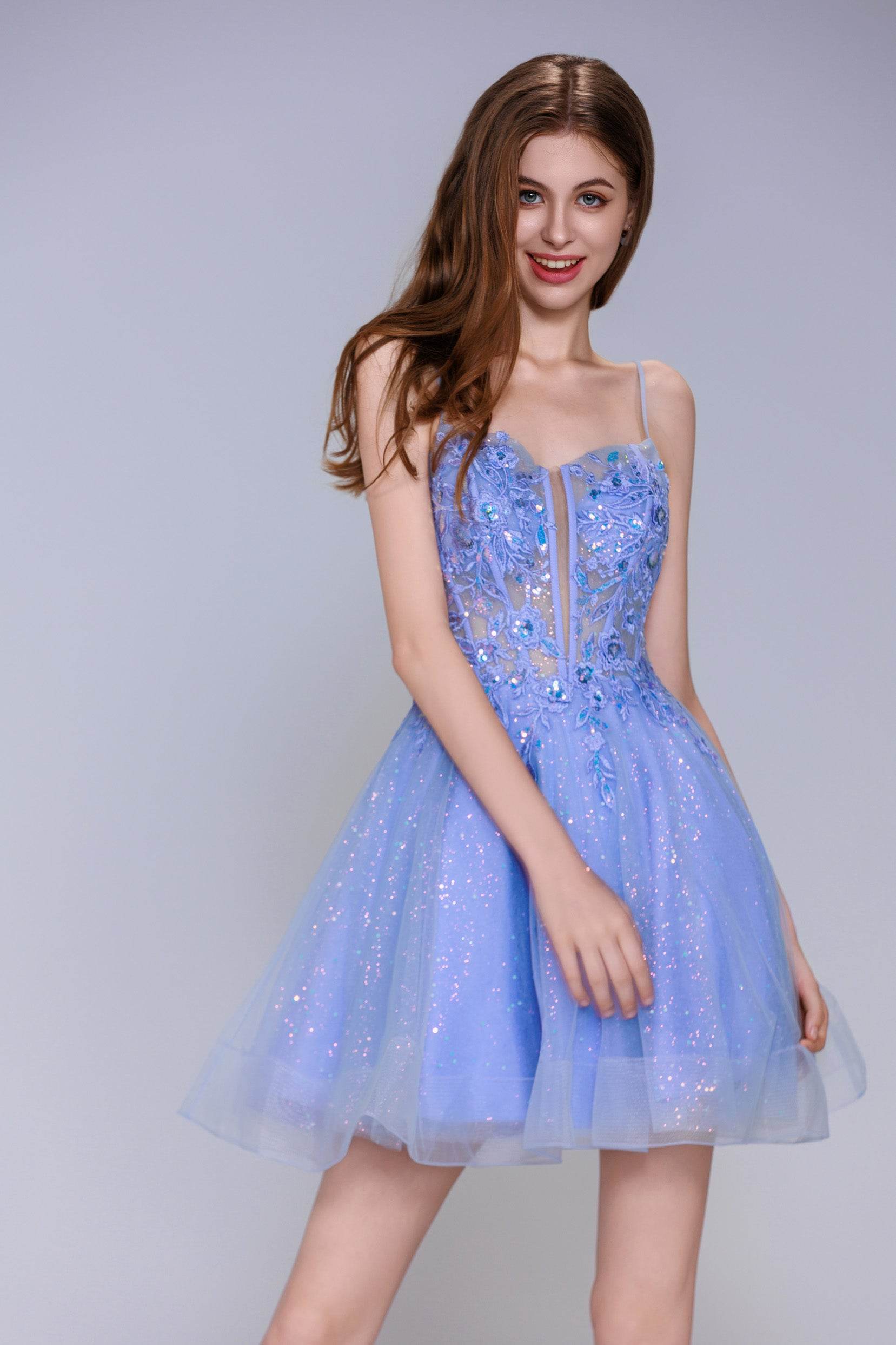 A-Line Mini Tulle Homecoming Dress CS1008 - COCOMELODY