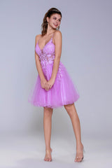A-Line Mini Tulle Homecoming Dress CS1009 - COCOMELODY